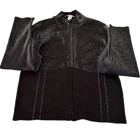 Victoria Secrets Pink Sports Glitter Full Zip Long Sleeve Jacket Top - Picture 2 of 6